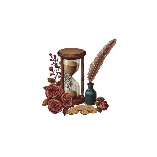 Tempus Fugit Sticker — Dark Academia Kiss-Cut Sticker