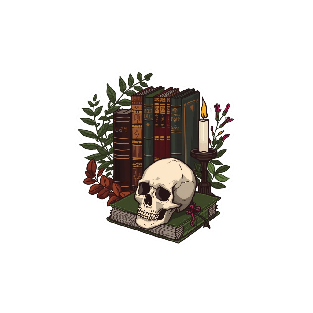 Memento Mori Sticker — Dark Academia Kiss-Cut Sticker