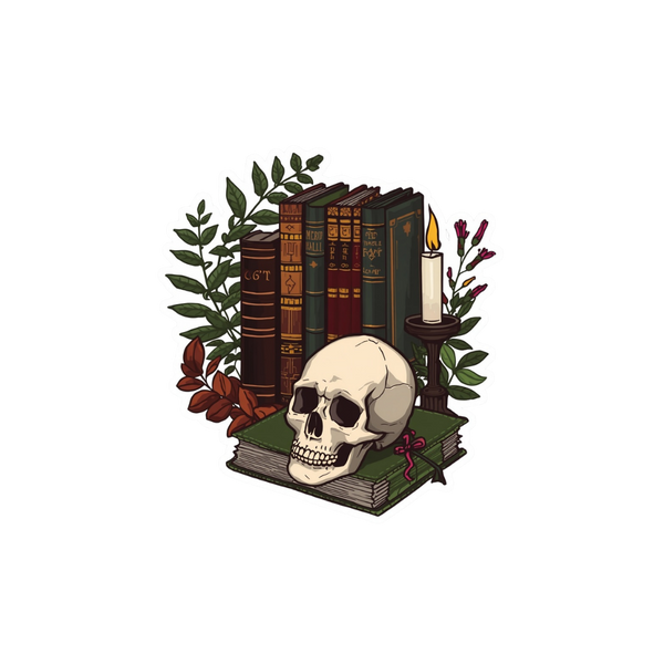 Memento Mori Sticker — Dark Academia Kiss-Cut Sticker