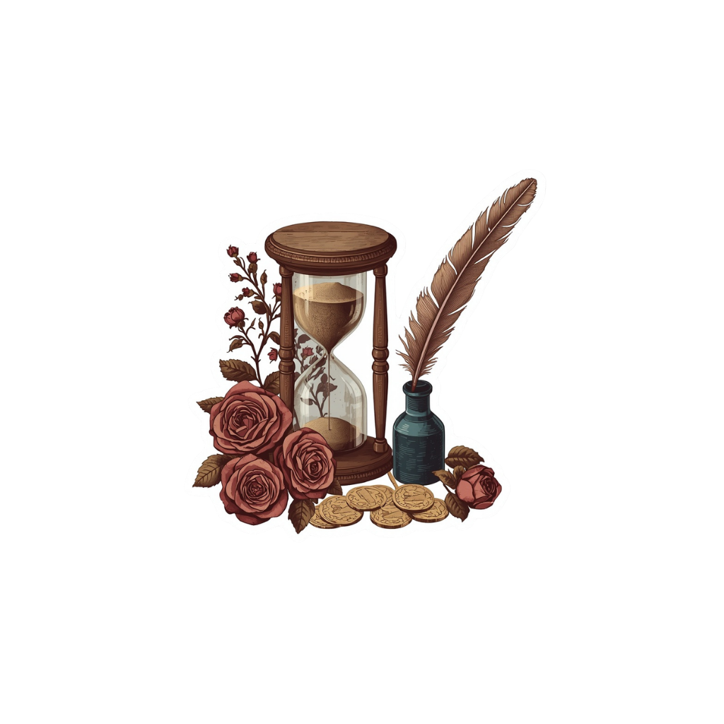 Tempus Fugit Sticker — Dark Academia Kiss-Cut Sticker