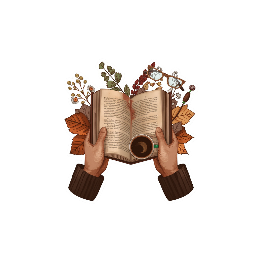 Bibliophile Sticker — Dark Academia Kiss-Cut Sticker