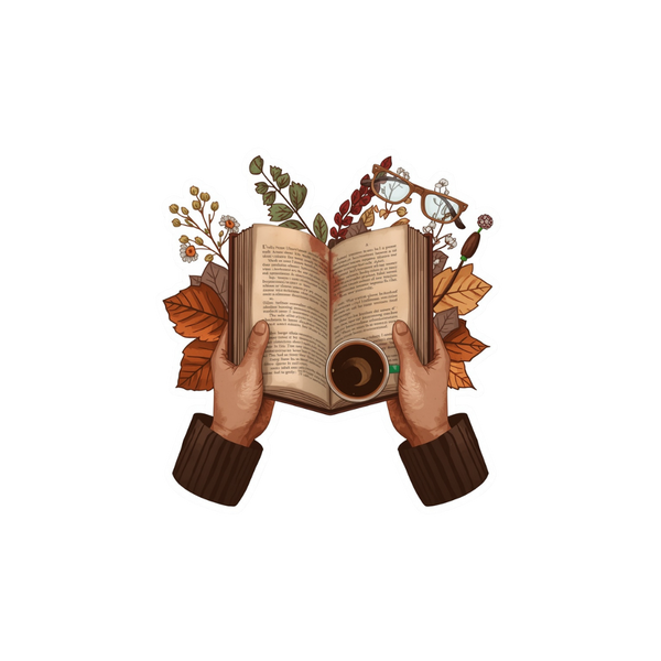 Bibliophile Sticker — Dark Academia Kiss-Cut Sticker
