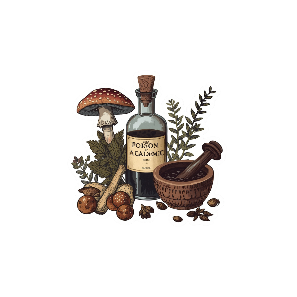 Apothecary Sticker — Dark Academia Kiss-Cut Sticker