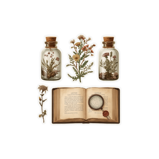 Herbarium — Dark Academia Kiss-Cut Sticker